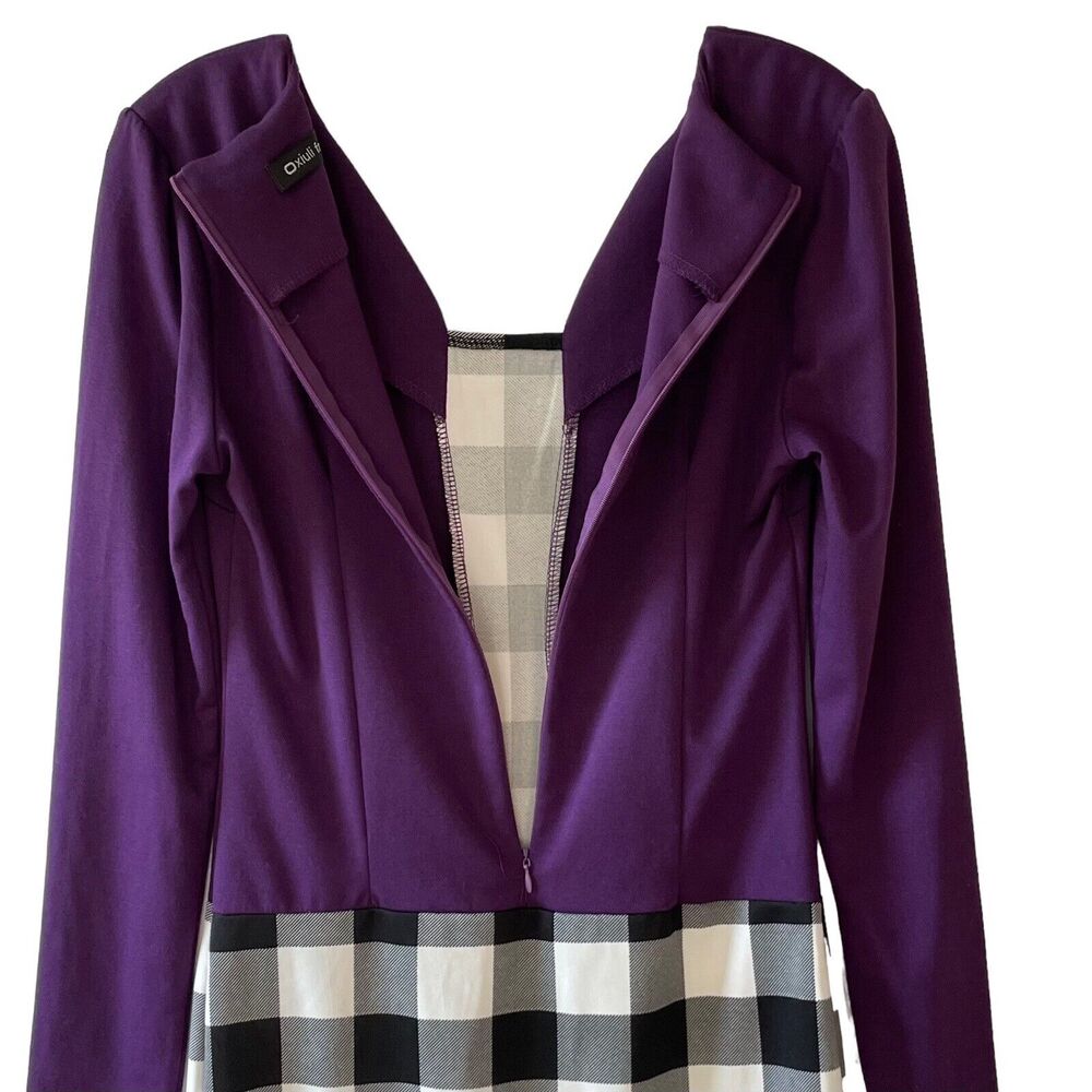 Oxiuli Fashion Women’s Purple Black Dress Size M - Picture 9 of 11